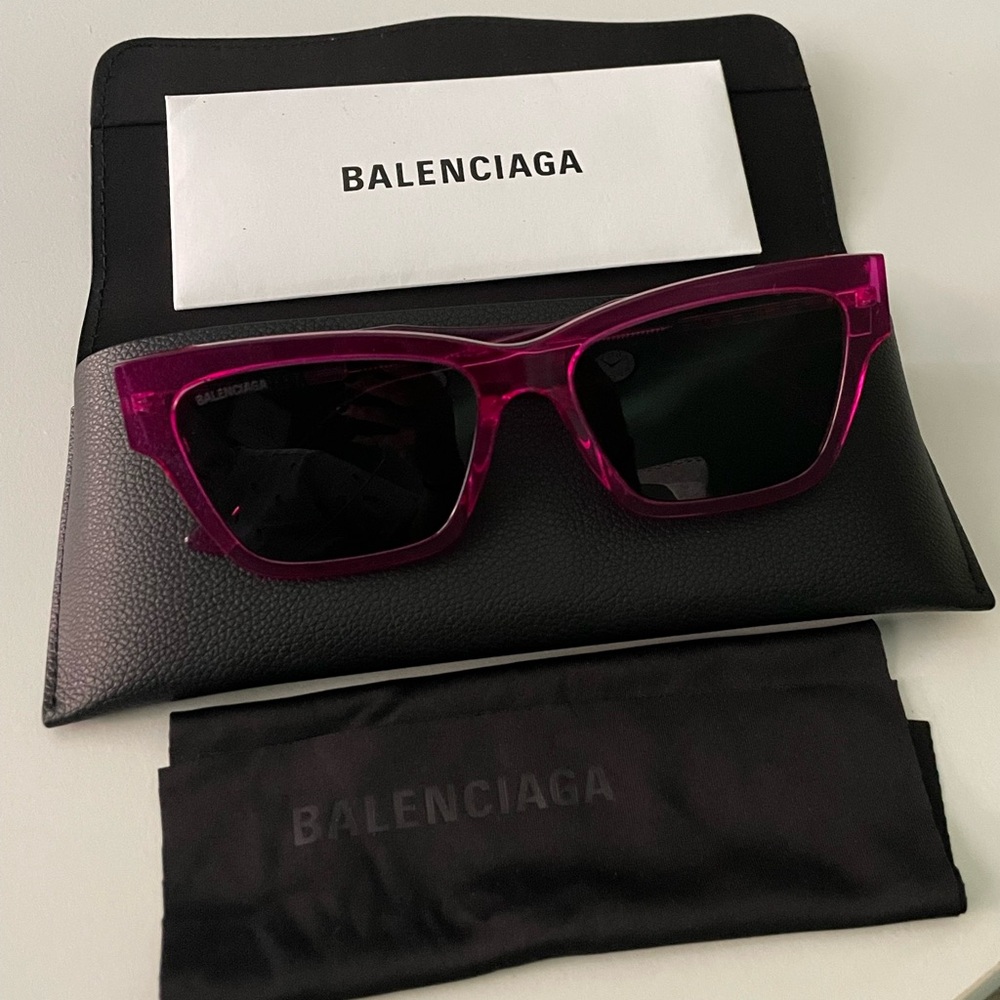 NEW! Balenciaga Hot Pink women’s Sunglasses | unworn - Picture 2 of 10